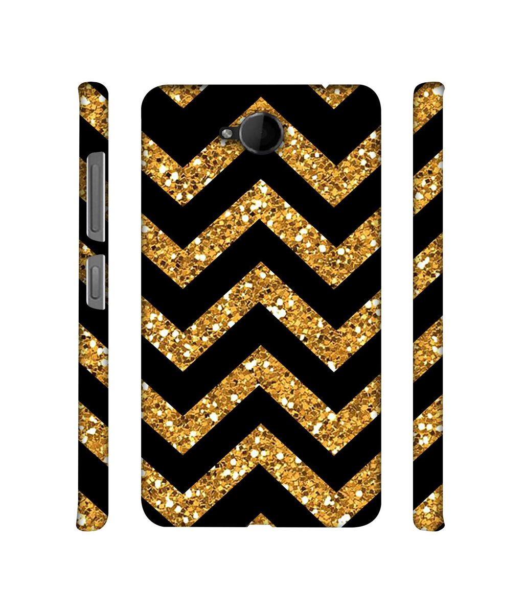 Amazon Brand - Solimo Designer Golden Zik Zak Pattern 3D Printed Hard Back Case Mobile Cover for Microsoft Lumia 650