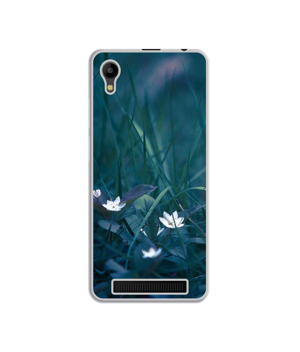 Amazon Brand - Solimo Designer White Flower UV Printed Soft Back Case Mobile Cover for Mobiistar C1 Lite