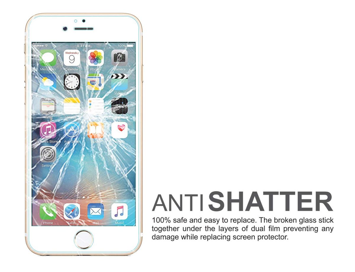Amazon Brand - Solimo Premium Full Body Tempered Glass for iPhone 6S Plus with Installation Kit (White)