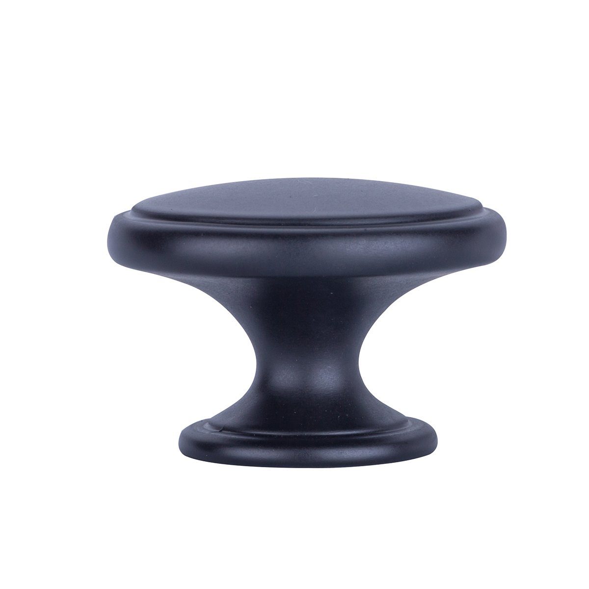 AmazonBasics Modern Wide Top Ring Cabinet Knob, 1.52" Diameter, Flat Black, 25-Pack