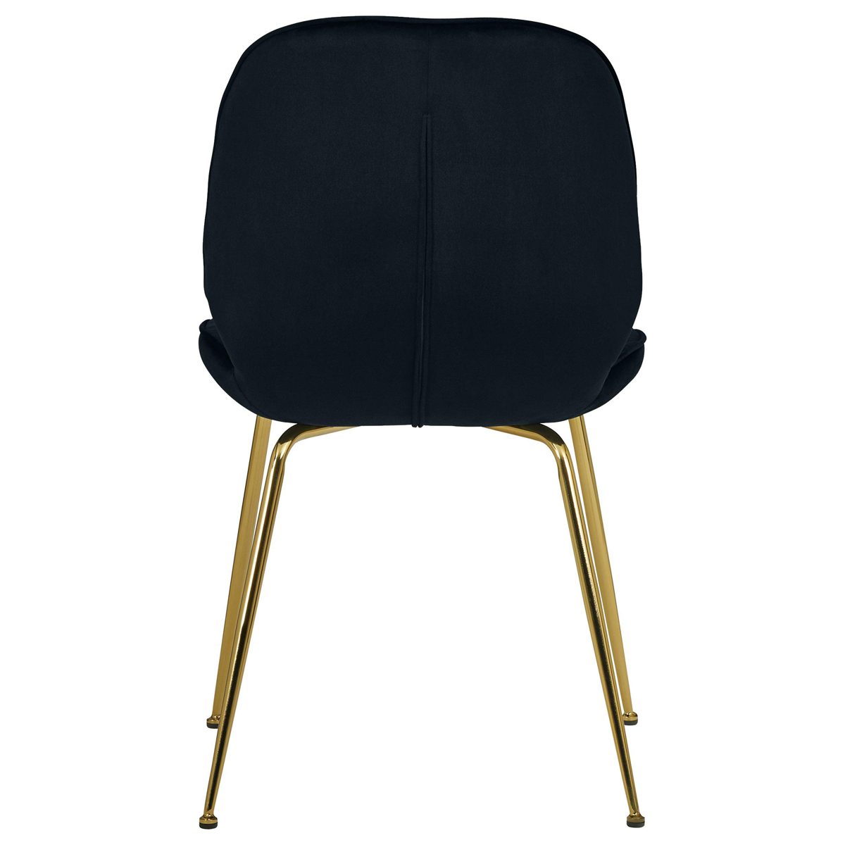 Rivet Mid-Century Luxe Velvet Dining Chair, 34.1"H, Set of 2, Dark Blue