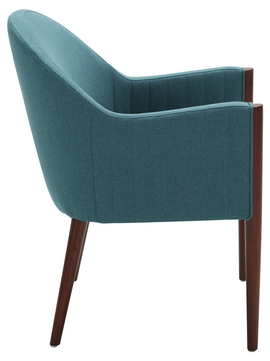 Amazon Brand – Rivet Contemporary Curved-Back Dining Chair, 35"H, Aqua