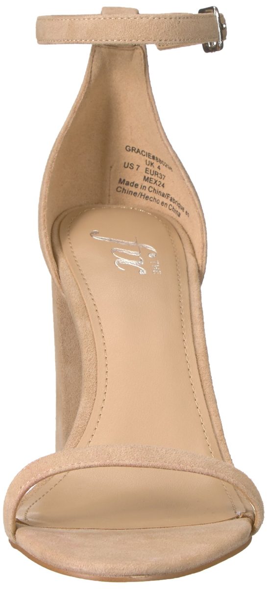 The Fix Gracie Block Heel Strappy Sandal Heeled, Dove Suede, 8 M US