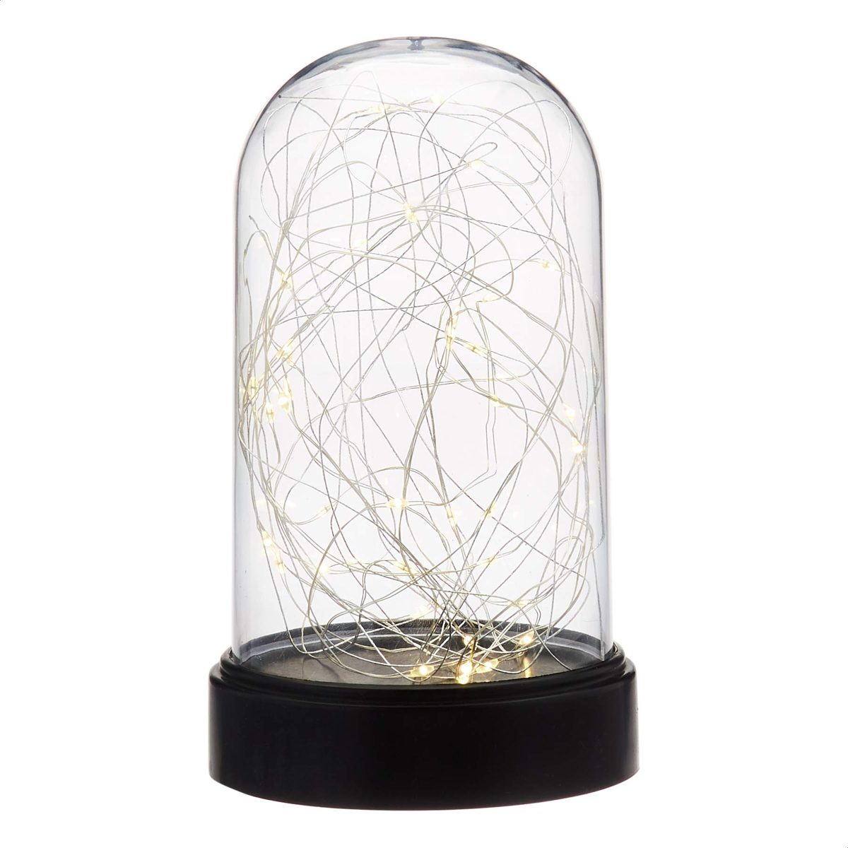 Amazon Brand - Solimo Glass Jar Light for Home Décor, Battery Powered, Warm White