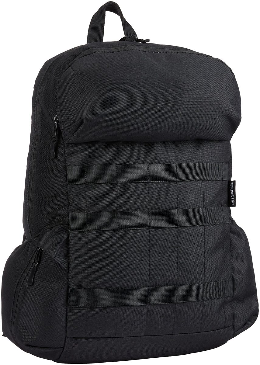 AmazonBasics Canvas Backpack for Laptops up to 15-Inches Black 15 inches