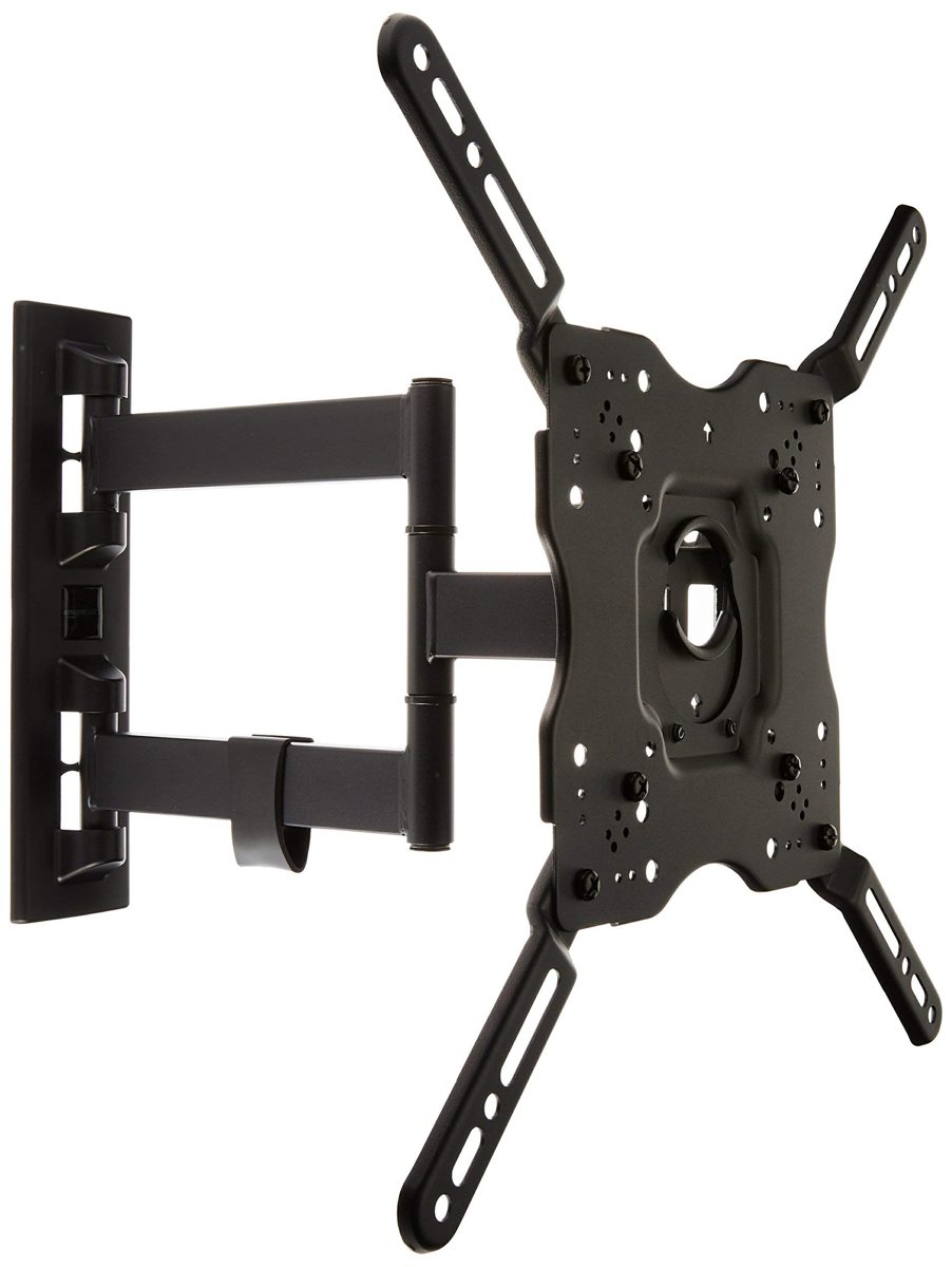 AmazonBasics Heavy-Duty, Full Motion Articulating TV Wall Mount for 12-inch to 39-inch LED, LCD, Flat Screen TVs (Certified Refurbished) TV Mount 22-inch to 55-inch TVs Black