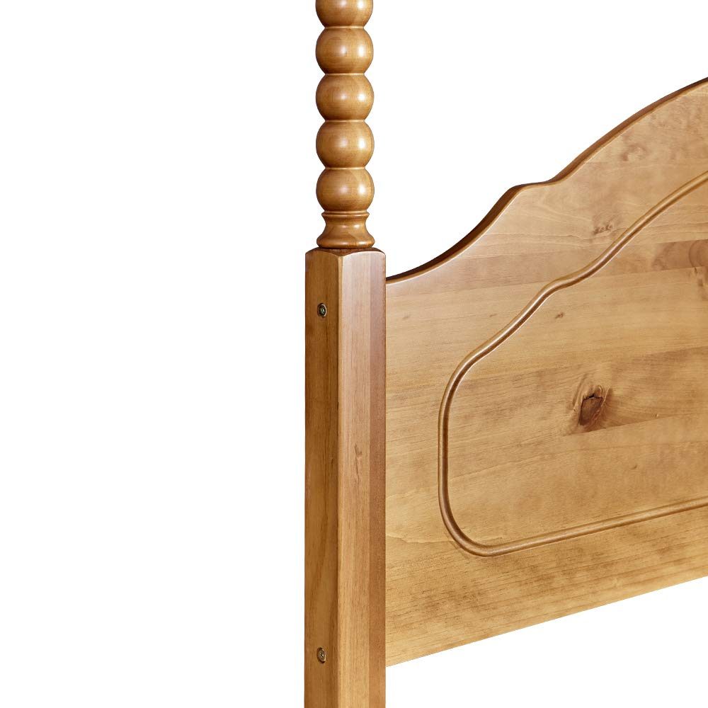 Amazon Brand – Ravenna Home Solid Pine Round-Topped King Headboard, 78.5"W, Honey Pine