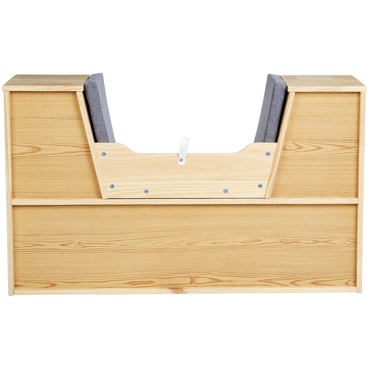 AmazonBasics Kids Bookcase with Reading Nook and Storage Shelves, Natural
