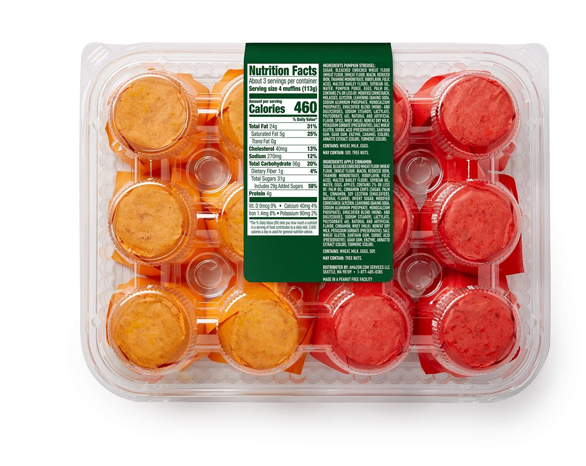 Fresh Brand – Pumpkin Streusel & Apple Cinnamon Mini Muffins, 12 oz (12 ct) (Seasonal)