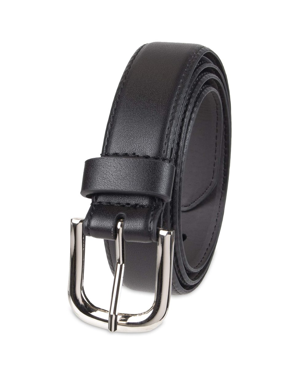 Amazon Essentials Women's Plus Size Casual Skinny Jean Belt with Single Prong Buckle, Black, 1X