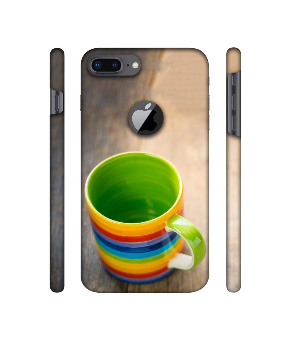 Amazon Brand - Solimo Designer Multicolor Cup 3D Printed Hard Back Case Mobile Cover for Apple iPhone 8 Plus (with Logo Cut)
