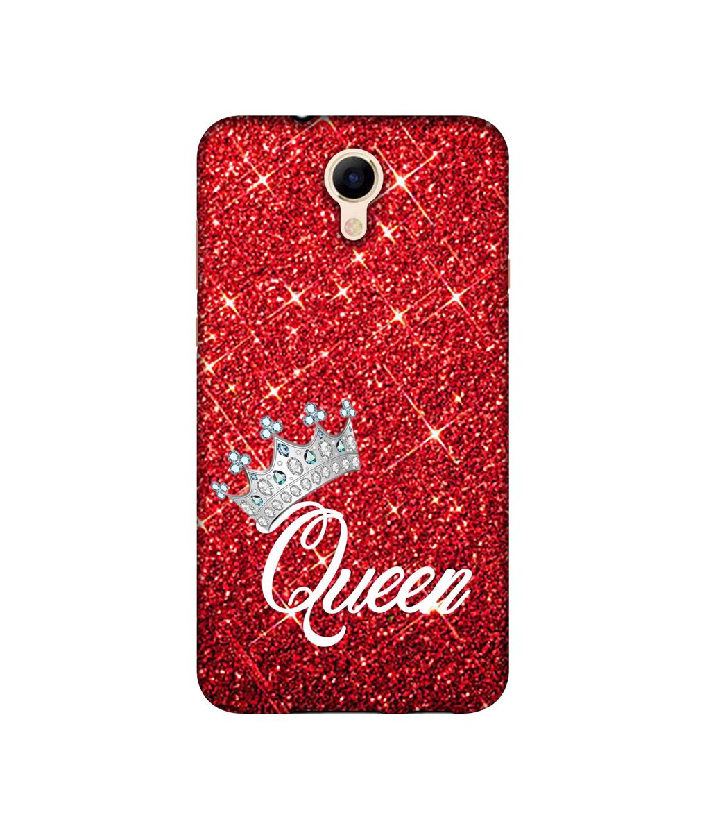 Amazon Brand - Solimo Designer Queen On Red Glitter UV Printed Soft Back Case Mobile Cover for Micromax Bharat 3 Q437
