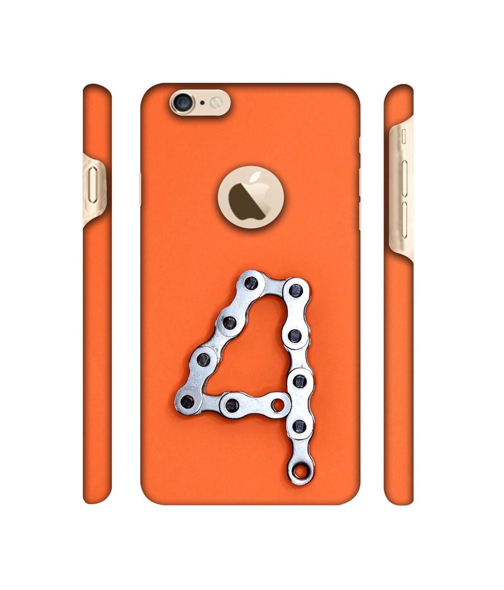 Amazon Brand - Solimo Designer Number Four 3D Printed Hard Back Case Mobile Cover for Apple iPhone 6 / 6S (Logo Cut)