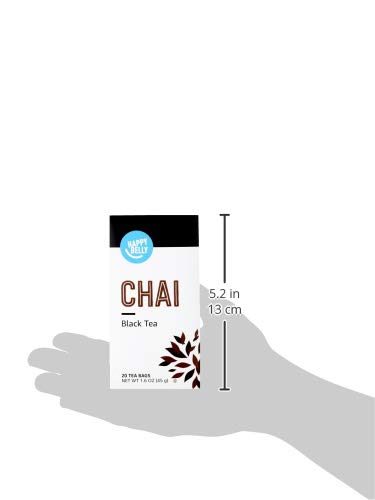 Amazon Brand - Happy Belly Chai Black Tea Bags, 20 Count