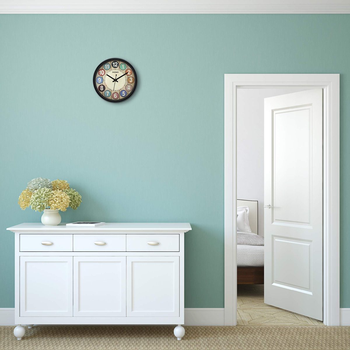 Amazon Brand - Solimo 12-inch Wall Clock - Snooker (Silent Movement)