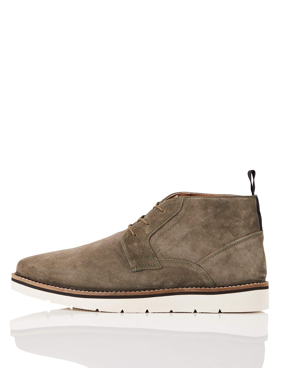 find. Men's Sports Sole Chukka Boots, Green (Khaki), 12 UK