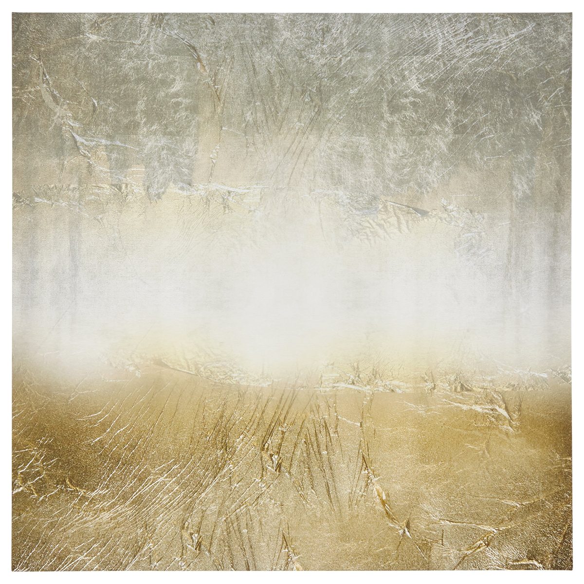 Amazon Brand – Stone & Beam Abstract Grey and Gold Print on Canvas Wall Art, 24" x 24"