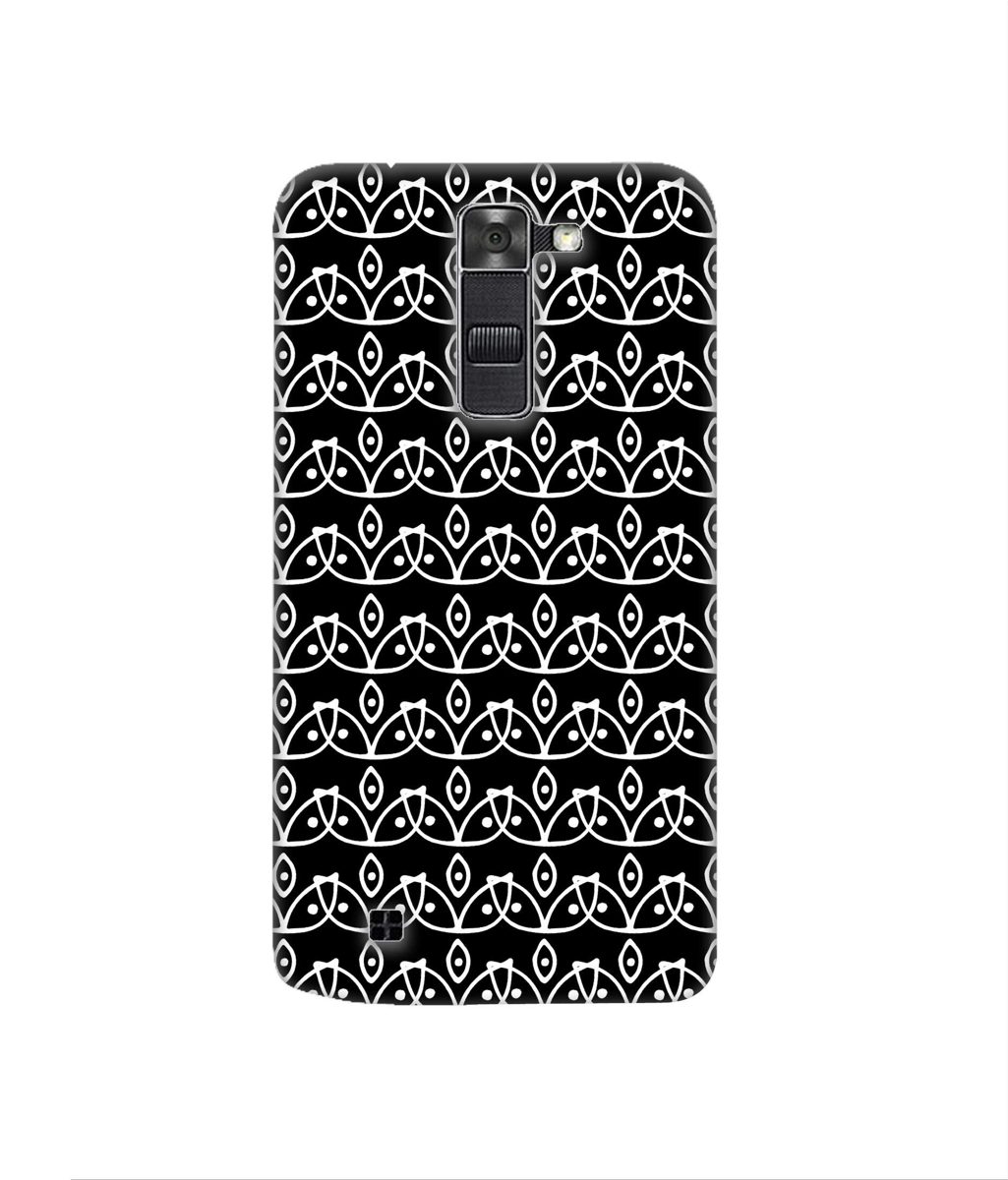 Amazon Brand - Solimo Designer White Flowers Pattern 3D Printed Hard Back Case Mobile Cover for LG K7