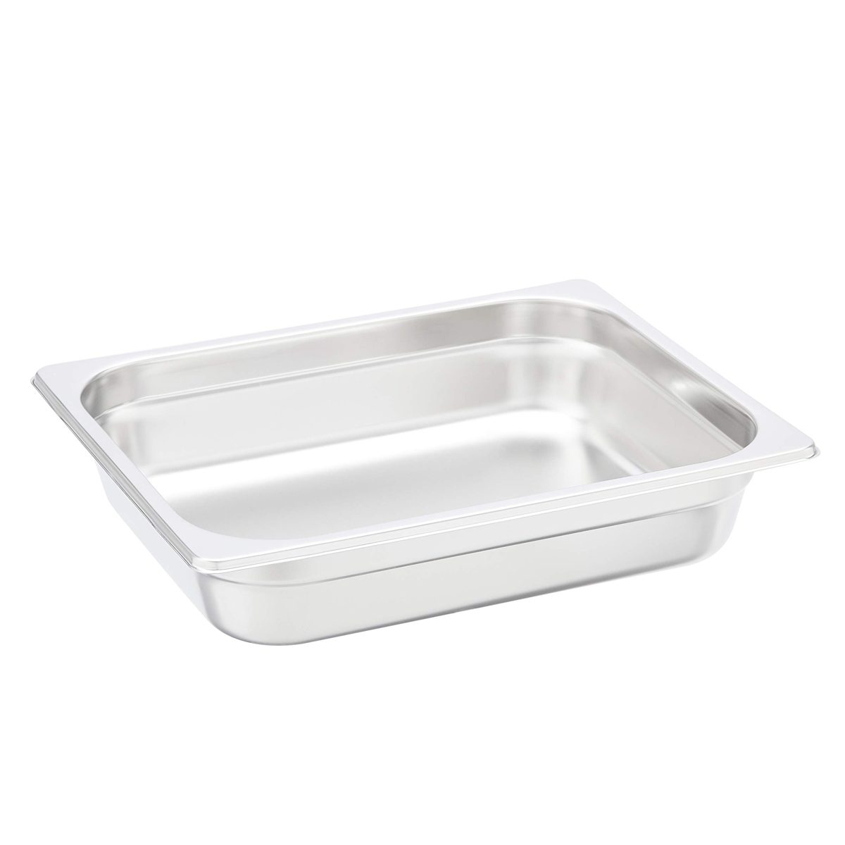 AmazonCommercial 1/2 Size x 2-1/2" Deep, Anti-Jam Stainless Steel Steam Table/Hotel Pan, 22 Gauge, Pack of 2