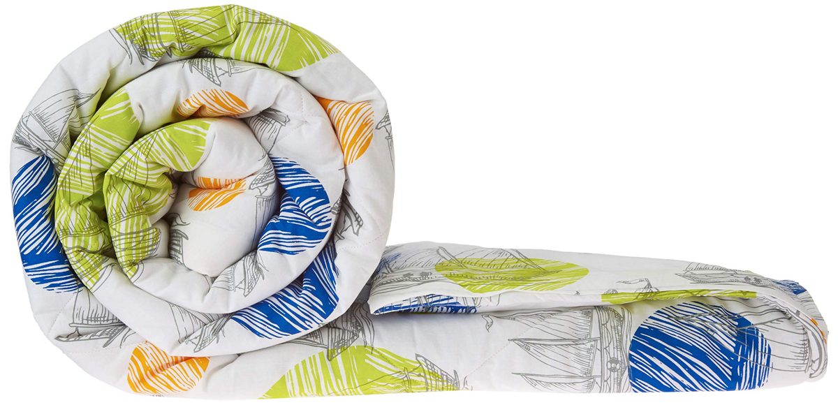 Amazon Brand - Solimo 100% Cotton Printed Comforter, Double (Wanderlust Tales, 200GSM)