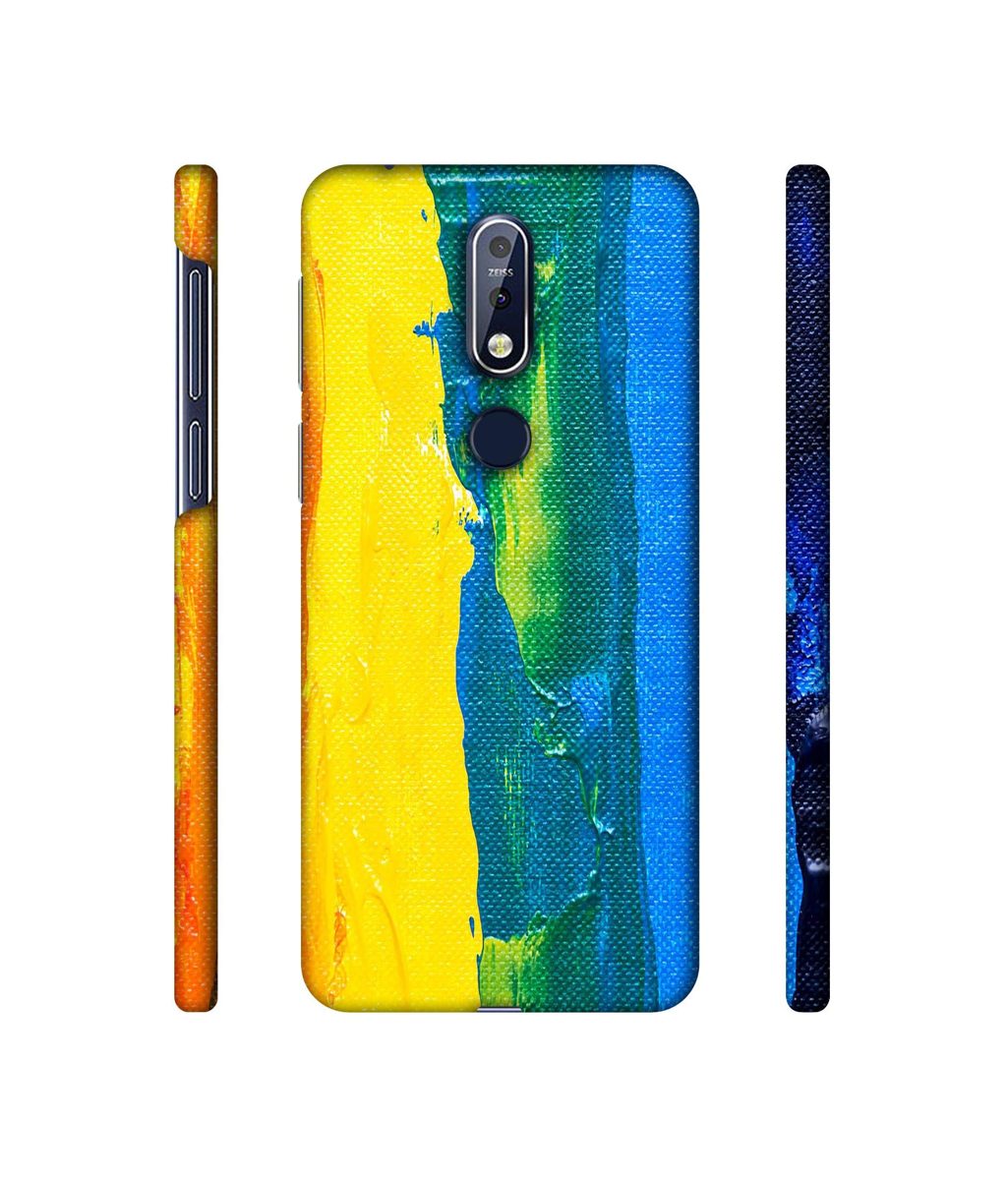 Amazon Brand - Solimo Designer Multicolor Line Color On Canvas 3D Printed Hard Back Case Mobile Cover for Nokia 7.1