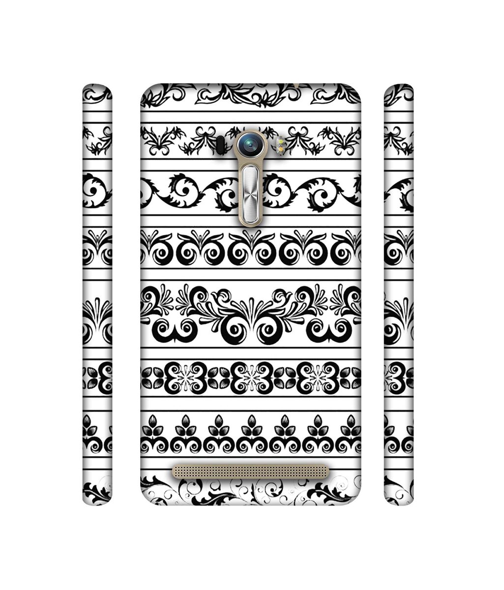 Amazon Brand - Solimo Designer Black Multi Patterns 3D Printed Hard Back Case Mobile Cover for Asus Zenfone Selfie ZD551KL