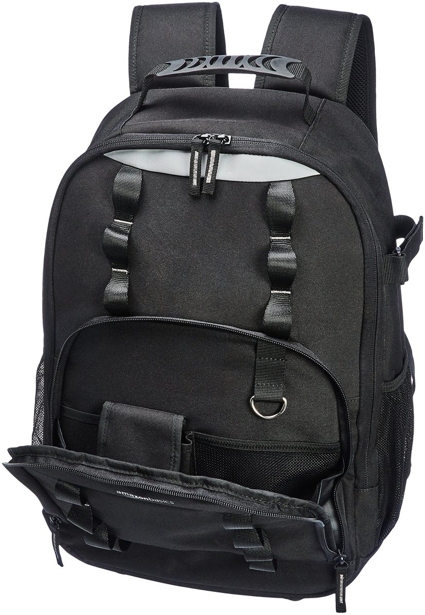 Amazon Basic Tool Bag Backpack - 22 Pockets with Utility Loop