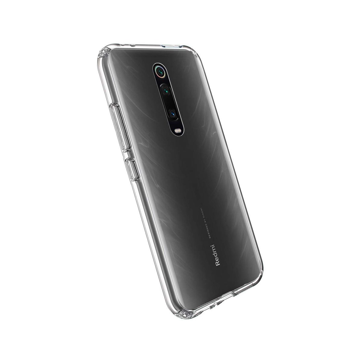 Amazon Brand - Solimo Transparent Case (Hard Back & Soft Bumper Cover) with 8 Foot Drop Porotection for Redmi K20 Pro