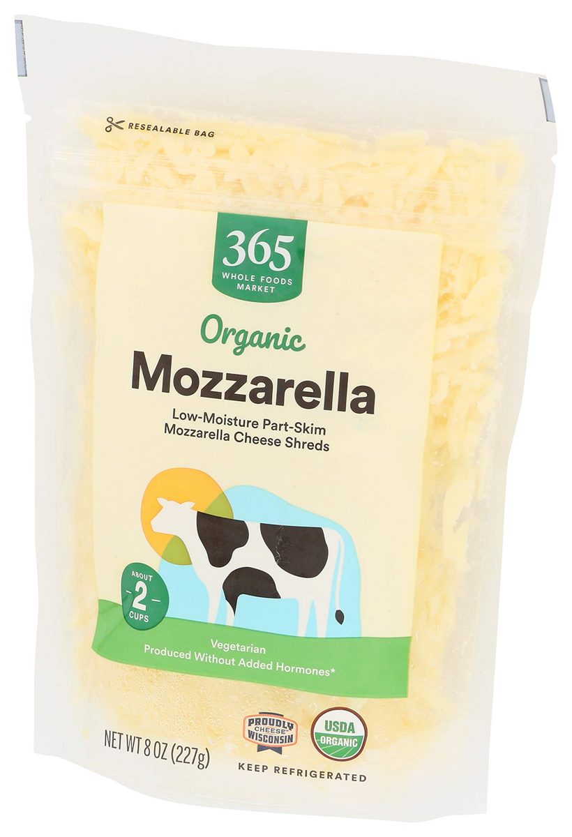 365 by Whole Foods Market, Organic Cheese Shreds, Mozzarella, 8 Ounce (Packaging May Vary)