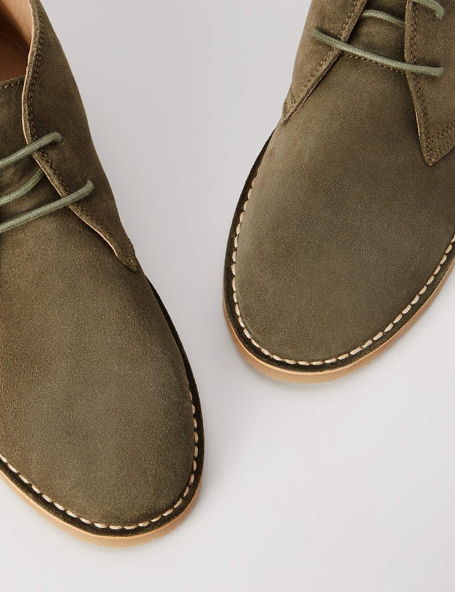 find. Men's Desert Boots, Green Green Jeans Suede, US:5