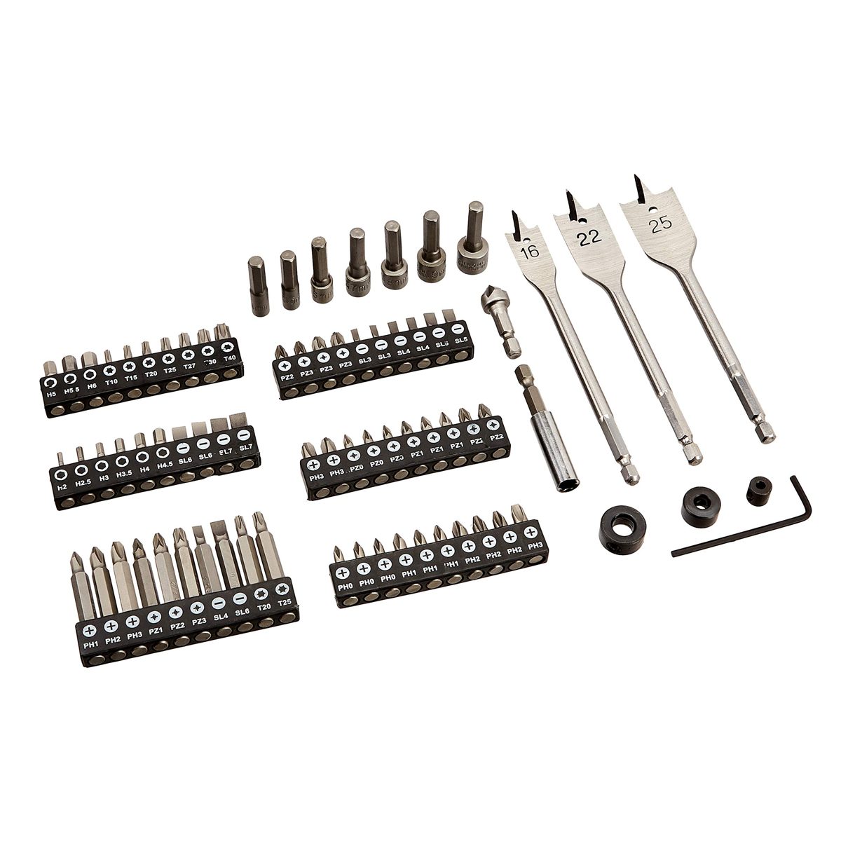 AmazonBasics Multi-Bits Set for Drill & Driver Accessory Kit, 100 Pieces