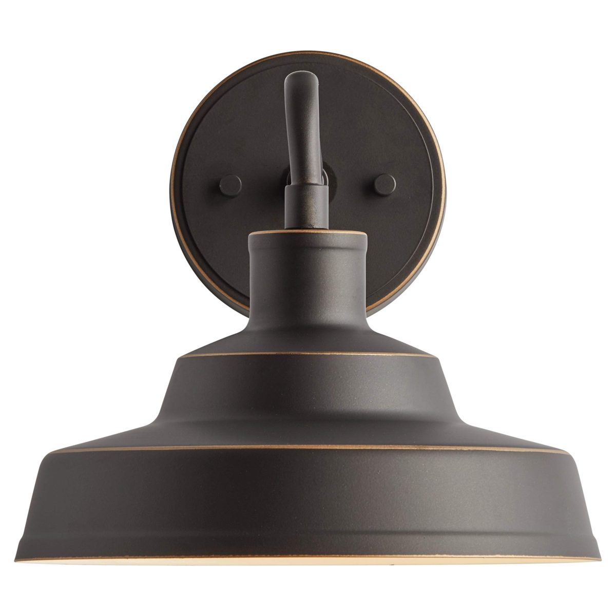 Stone & Beam Industrial Farmhouse Barn Outdoor Wall Sconce with Light Bulb - 10 x 12.72 x 9.72 Inches, Antique Bronze (Renewed)