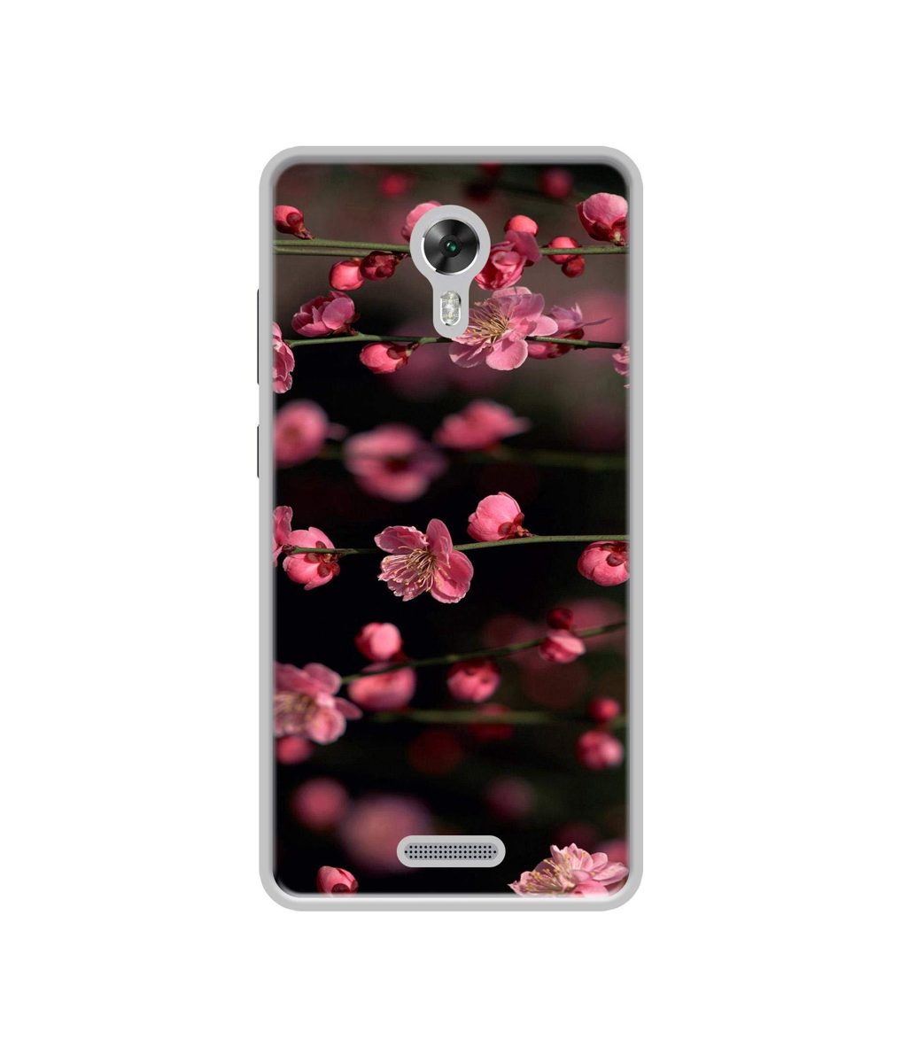 Amazon Brand - Solimo Designer Pink Flowers UV Printed Soft Back Case Mobile Cover for Panasonic Eluga A3 Pro