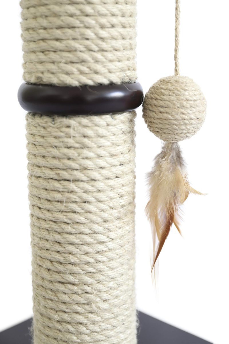 AmazonBasics Cat Scratching Post Tree - 12 x 12 x 25 Inches, Burgundy