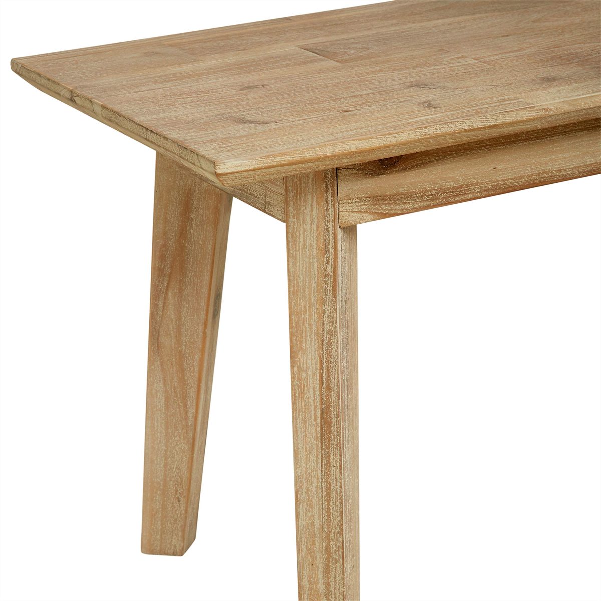 Amazon Brand – Stone & Beam Rylee Modern Farmhouse Acacia Wood Dining Bench, 71"W, Gray-Wash Acacia