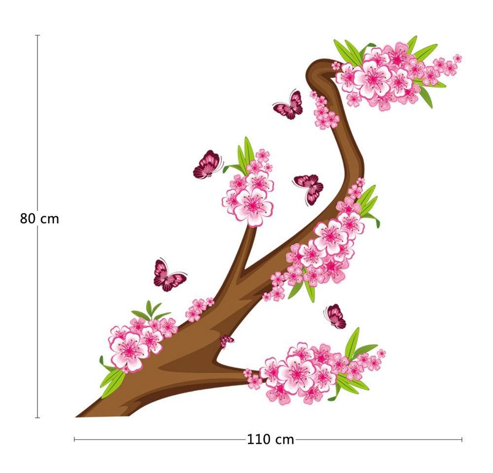 Amazon Brand - Solimo Wall Sticker for Living Room (Live Life in Full Bloom, Ideal Size on Wall - 110 cm x 80 cm)