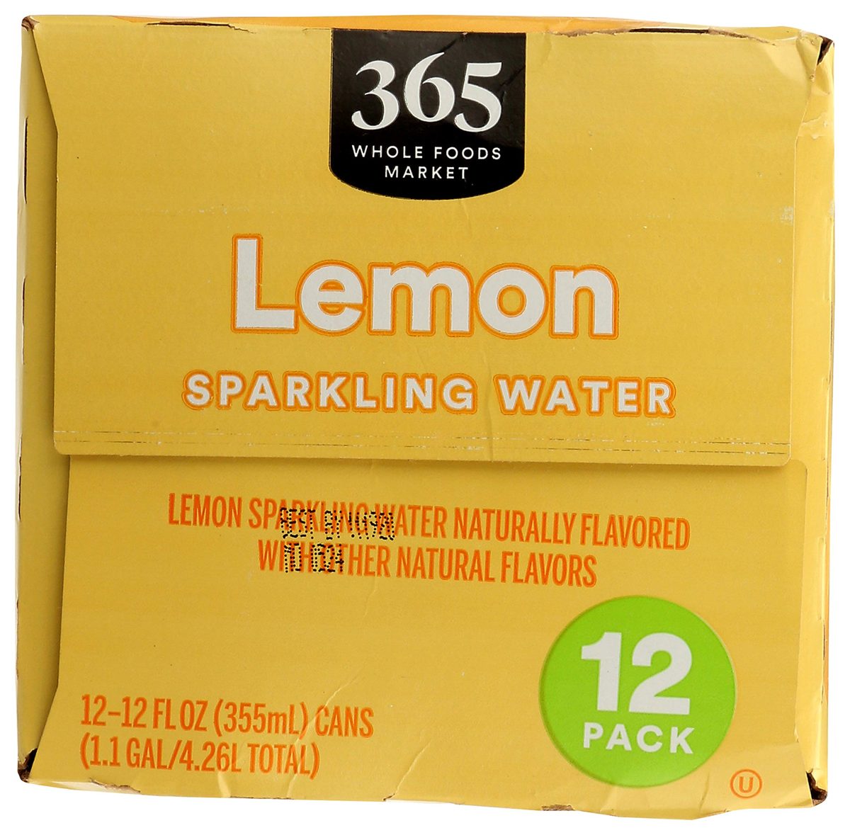 365 by Whole Foods Market, Sparkling Water, Lemon (12-12 Fl Oz Cans), 144 Fl Oz