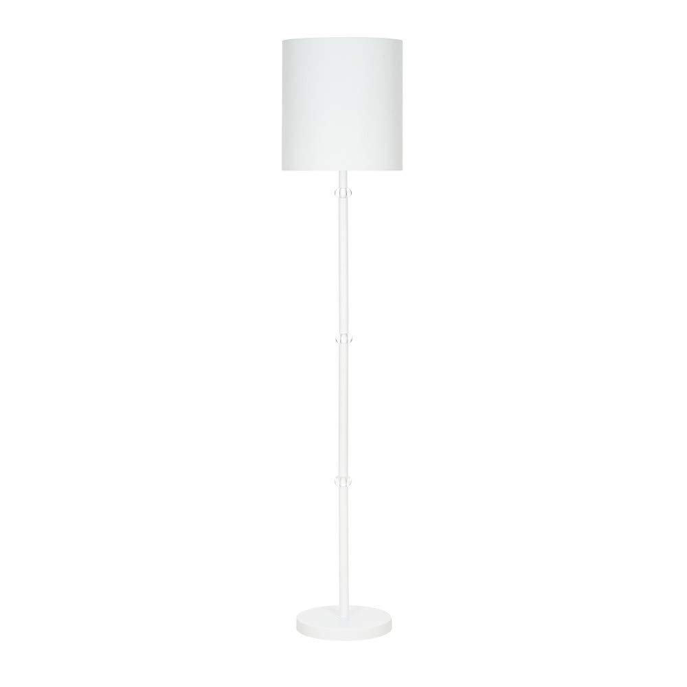 Amazon Brand – Ravenna Home Contemporary Metal Floor Lamp with Acrylic Ball Accents, LED Bulb Included, 60"H, White