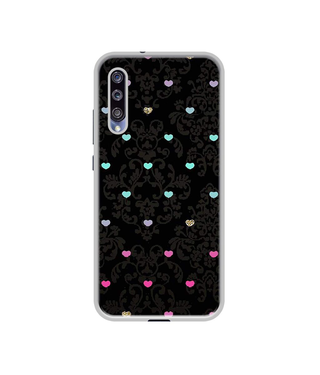 Amazon Brand - Solimo Designer Heart Texture UV Printed Soft Back Case Mobile Cover for Mi A3
