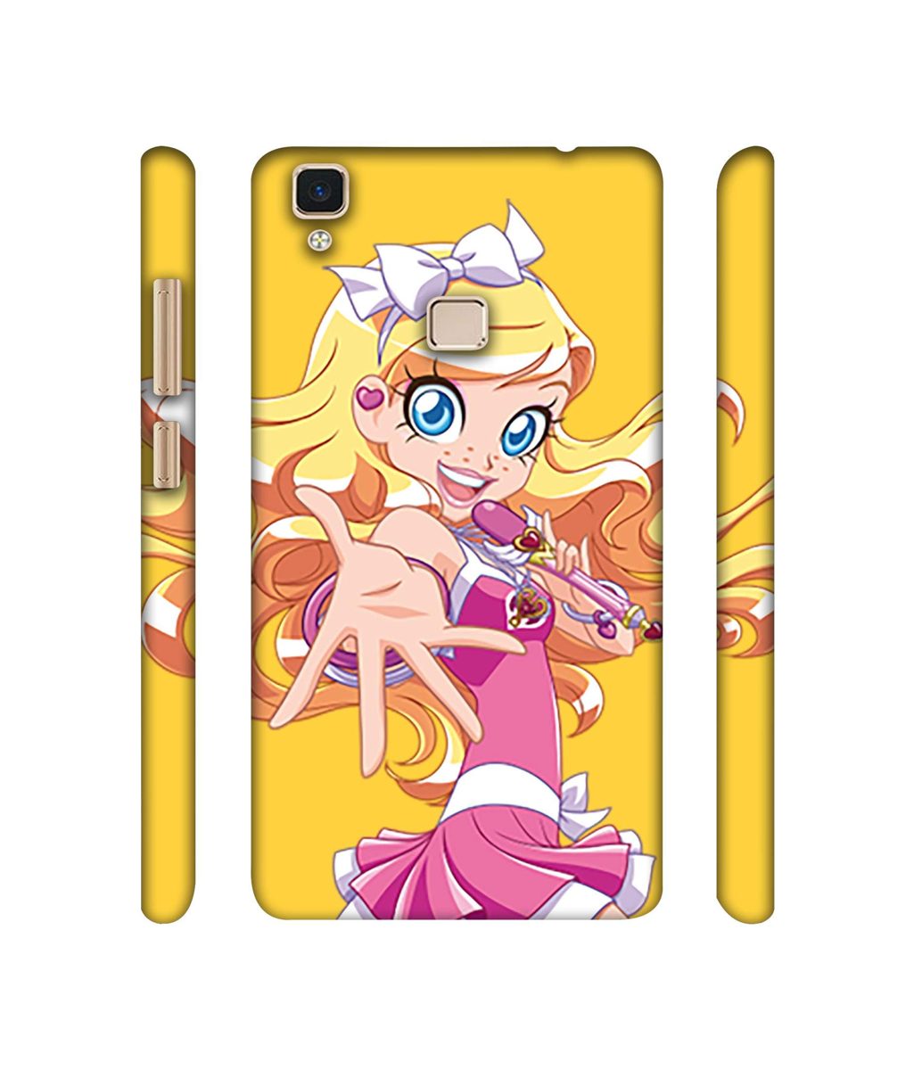 Amazon Brand - Solimo Designer Singing Girl Vector 3D Printed Hard Back Case Mobile Cover for Vivo V3 Max