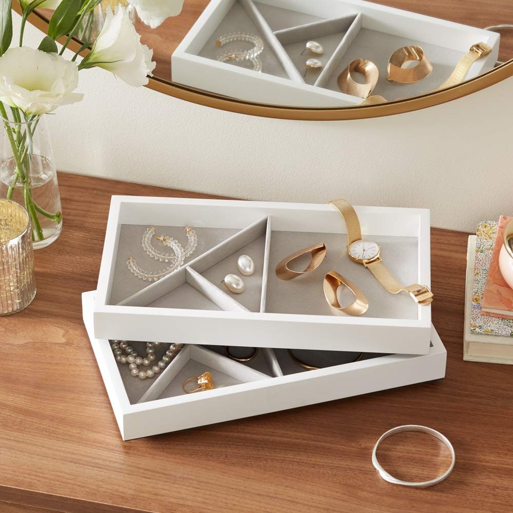 AmazonBasics Stackable Jewelry Trays (2-Pack)