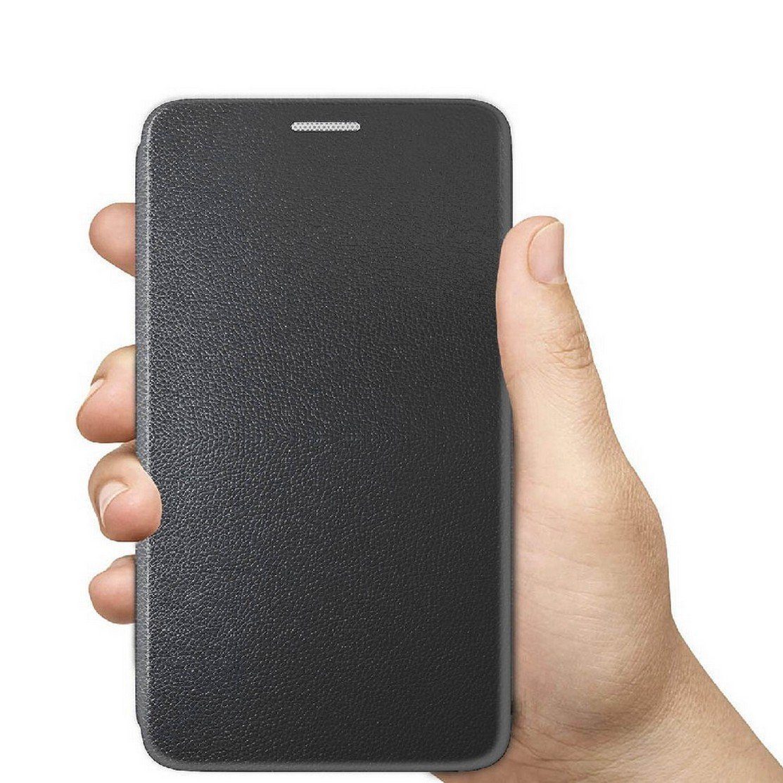 Amazon Brand - Solimo Flip Leather Mobile Cover (Soft & Flexible Back case) for OnePlus 6 (Black)