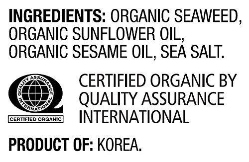 Wickedly Prime Organic Roasted Seaweed Snacks, Sea Salt, 0.17 Ounce