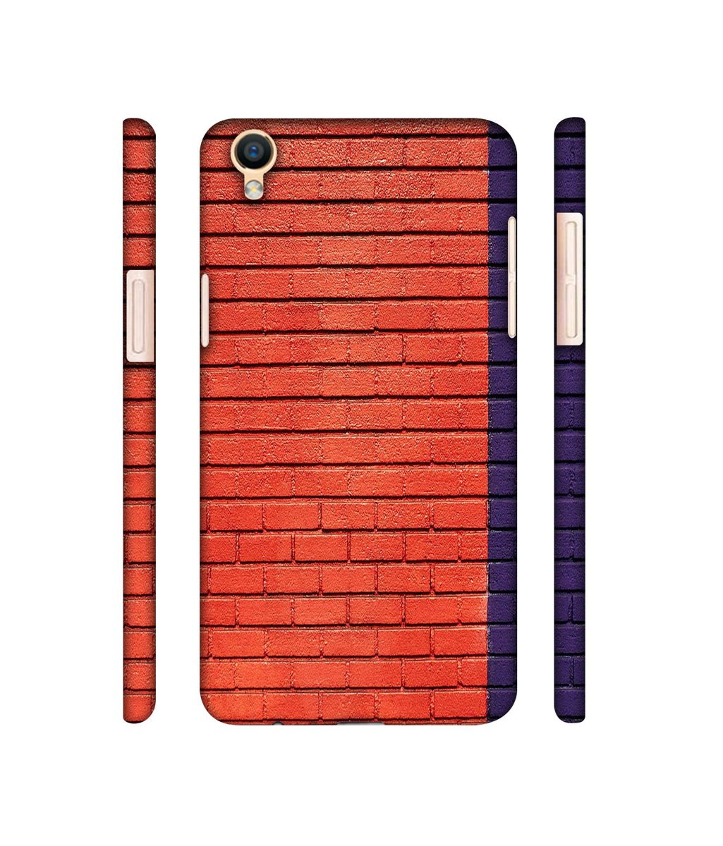 Amazon Brand - Solimo Designer Red and Purple Brick 3D Printed Hard Back Case Mobile Cover for Oppo F1 Plus
