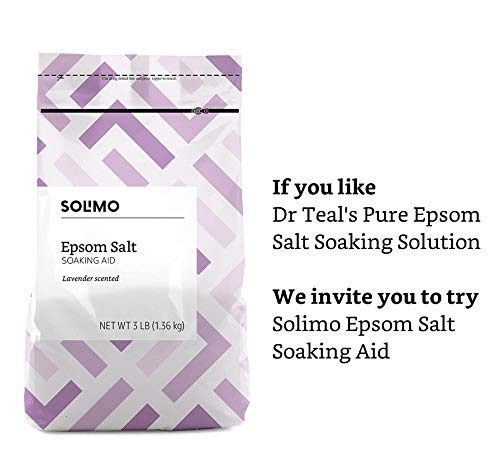 Amazon Brand - Solimo Epsom Salt Soaking Aid, Lavender Scented, 3 Pound