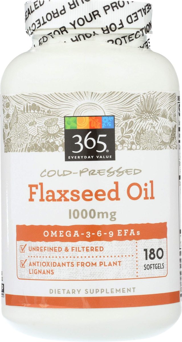365 Everyday Value, Flaxseed Oil, 180 ct