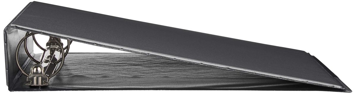 AmazonBasics 1.5" Round Ring Binder, Black, View, 12-Pack