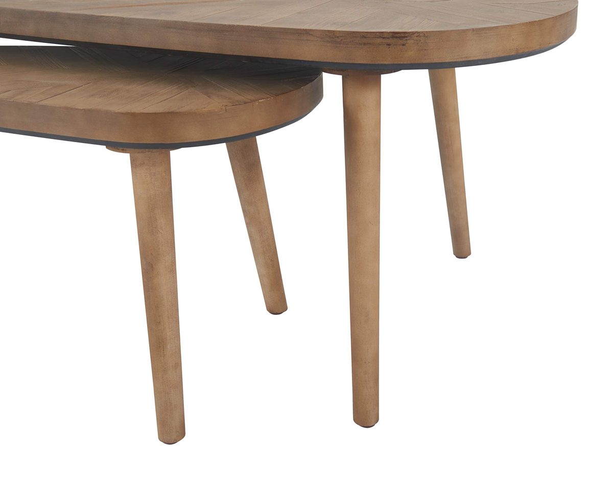 Amazon Brand – Rivet Mid-Century Modern Oblong End/Side/Nesting Tables, Firwood