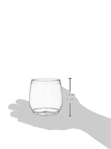AmazonCommercial Shatterproof Stemless Cocktail and Whisky Glass, 12 oz, Pack of 60