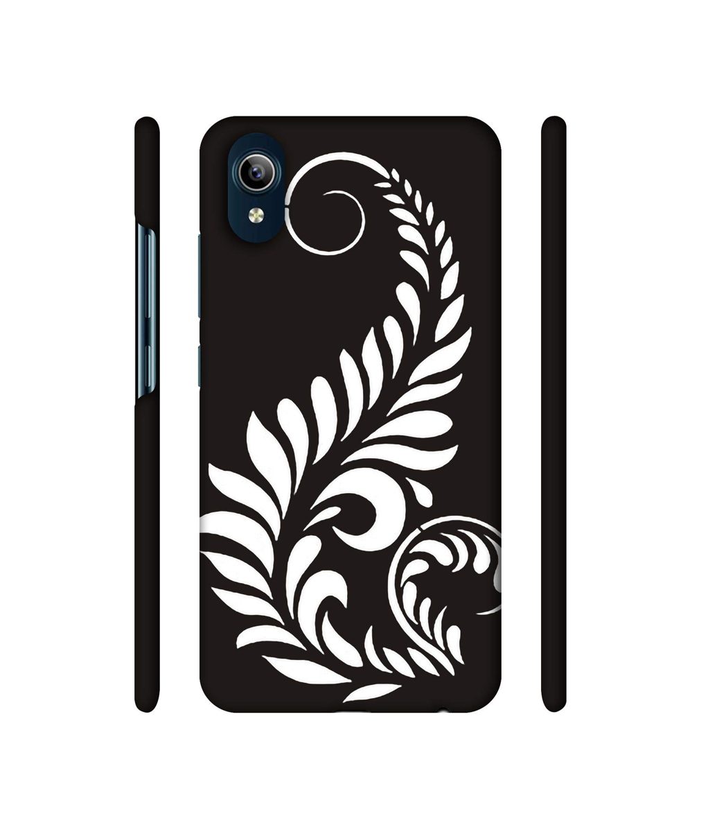 Amazon Brand - Solimo Designer Simple White Rangoli 3D Printed Hard Back Case Mobile Cover for Vivo Y91i